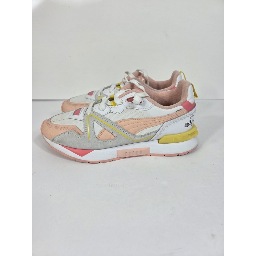 Peanuts X Puma R78 Jr Pink Sneakers Youth Girls Sz 6.5 C Gits Women Sz 8